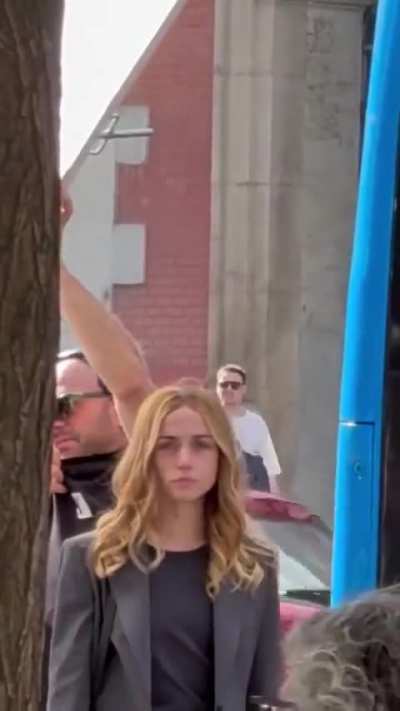 Ana on the set of 