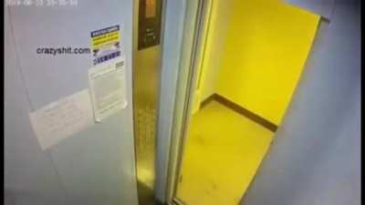 Underwear man the guardian of the lift