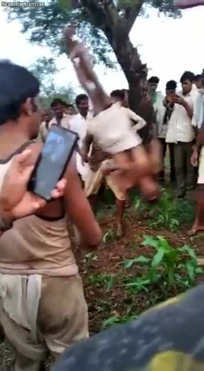 Source said that this guy drowned and this is how they tried to save/revive him.