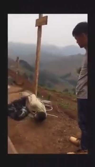Video shows a Chinese manager at a mine in Rutsiro district, western Rwanda, whipping an employee accused of theft.
