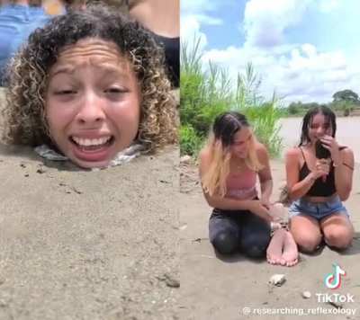 Girl tickle feet party 2