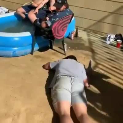 Kicking a chair