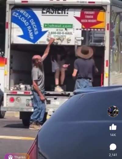 Don't come knockin' if the U-Haul is rockin'