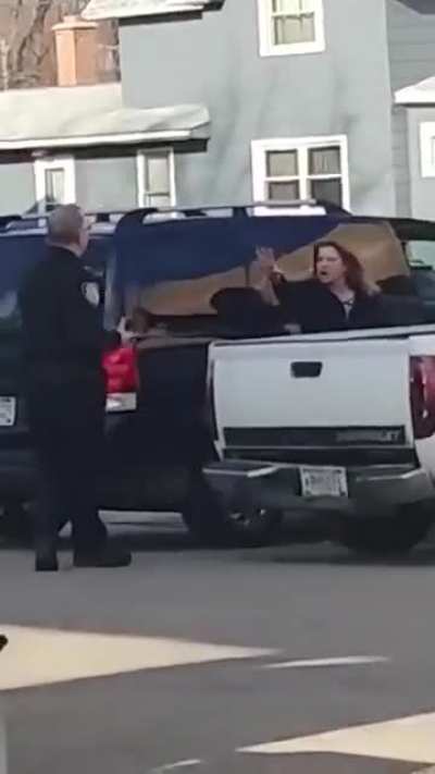 Karen thinks she can repel a cop with her magical powers, but ends up getting tasered