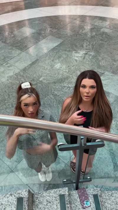 Teasing in the mall