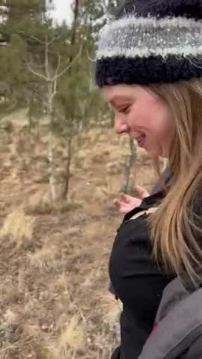 I was hoping the cold didn’t keep everyone off the trail that day [gif]