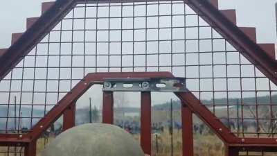 Migrants armed with Stun Grenades attempt forced entry to Poland