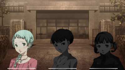 Fuuka Informs the "Mean Girls of Inaba" of an Itinerary Adjustment