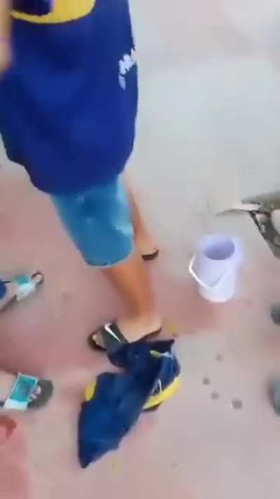 ⚽ fan sets his arm on fire while burning a rival club's shirt