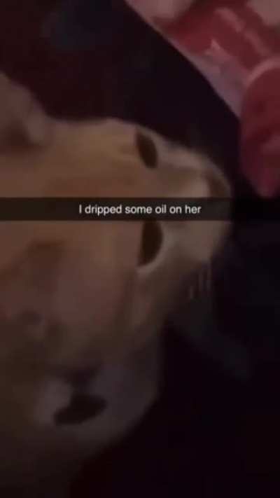 They dripped some on her