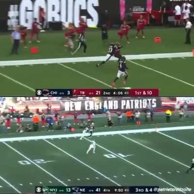 Mac Jones and Brady had the same throw today.