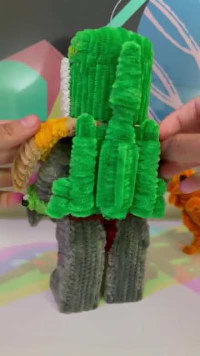 Made a Lego Boba Fett minifigure out of pipe cleaners