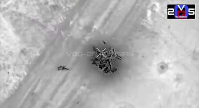 Russian drone with thermals drop VOG grenades on Ukrainian soldiers