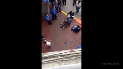 Handcuffed guy jumps from 3rd floor + aftermath (July 12, 2023. Manila, Philippines)