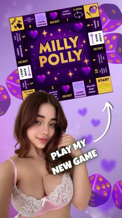 Hello everyone 💜 follow the link in my profile description and subscribe to my OnlyFans and Fansly to play Milly Polly and get lots of exciting prizes guaranteed 🎁 I'm already waiting for you there to play with you 🎲