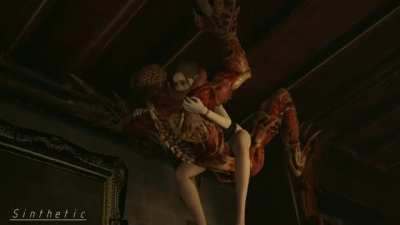 Licker helping Claire [Resident Evil] (sinthetic) with sound