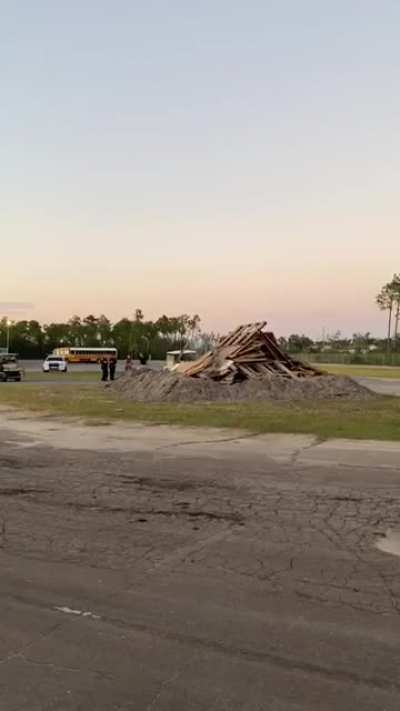 To safely start a school bonfire.