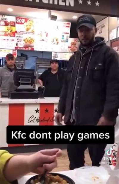 Sigma KFC employee asserts dominance on beta customer