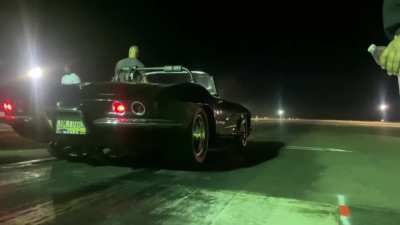 Hope you guy's enjoy my uncles 62 Corvette twin turbo 427, quite as a mouse vs a twin turbo lambo.