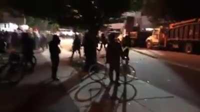 The moment police in Richmond, VA escalated last night, leading to hours upon hours of police violence with mystery weapons used and multiple people injured (recent historical context in comments)