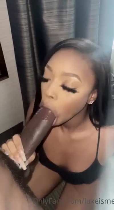 She can only get the tip