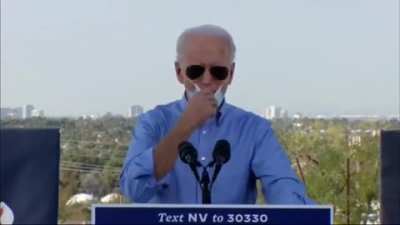 WTF Joe Biden Takes Off His Mask To Cough In His Hand