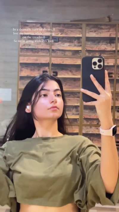 So now @namrata_pathania will be running on the treadmill with her hip length hair