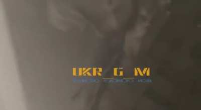 Footage of Ukrainian soldiers firing SPG inside a building