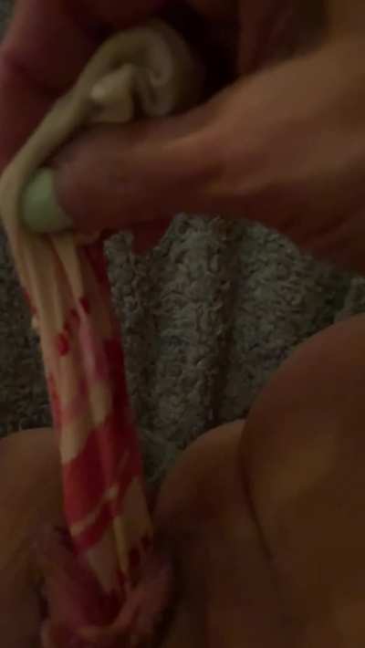 💦 Struggle 👊Insertion 💦NEW video - IN REVERSE! Panties 🩲 being removed&hellip;after struggling to get them in!