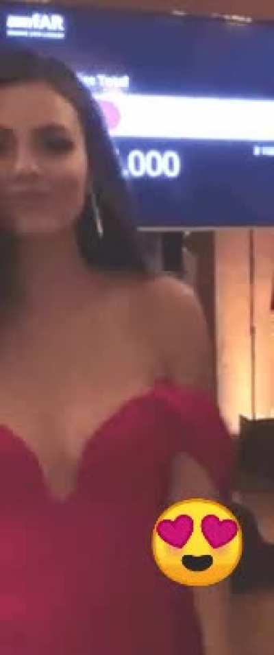 Dancing in pink dress
