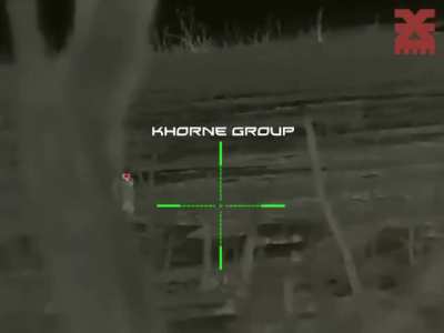Ukrainian sharpshooter taking out enemies