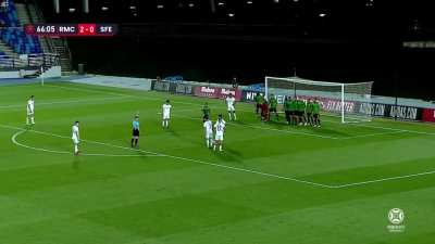 Real Madrid Castilla [3]:0 San Fernando CD - Miguel Gutiérrez 67' (indirect free kick in the area)