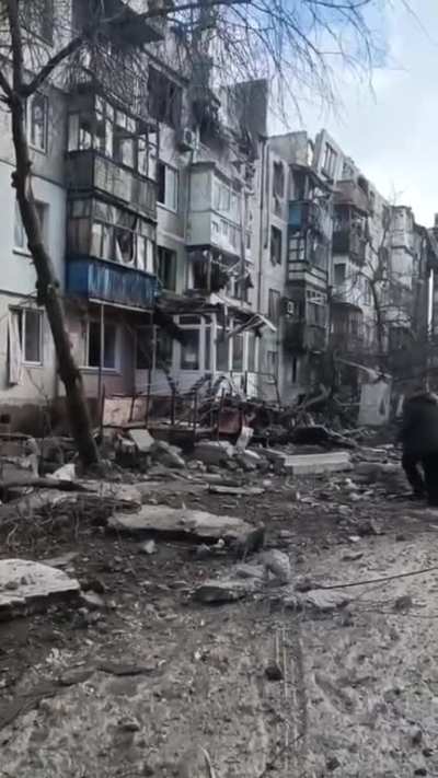 Consequences of the impact of volley fire systems on the city of Pokrovsk 😶