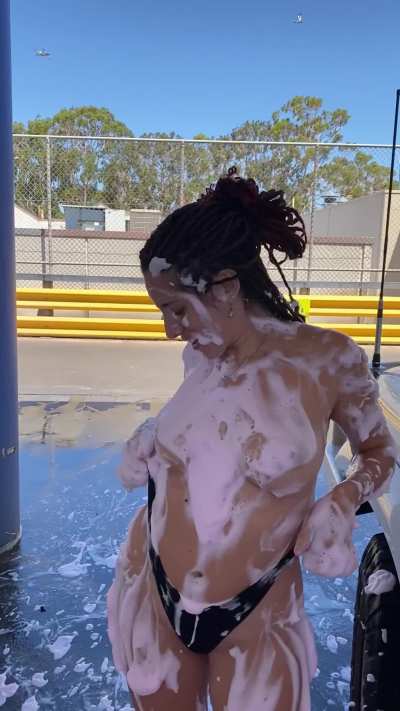 Fun at the car wash