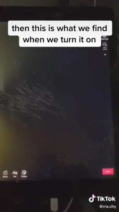 Little kid jumps on his iPad and says he dropped it