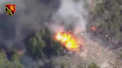 Ukrainian drone footage is showing a Swedish donated "Archer" 155-mm self-propelled howitzer destroying a Russian 2S19 "Msta-S" self-propelled howitzer.