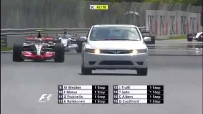 The time when a Honda Civic was deployed as the safety car