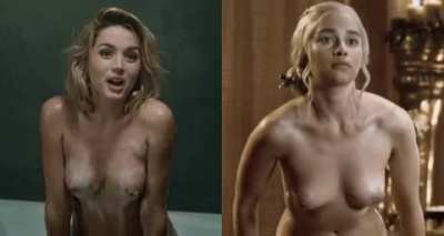 Ana de Armas &amp;amp; Emilia Clarke wouldn't be bad threesome