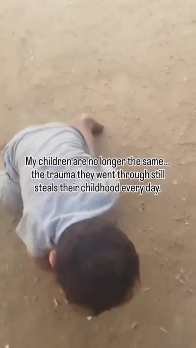 Airplane Triggers Childs PTSD Obtained From Gaza Genocide