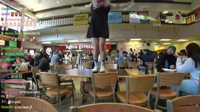 Doing an anime dance in a public place...
