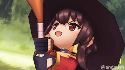 Megumin &amp;amp; Chomuske {animated by:Andrei Mishanin} [Konosuba]