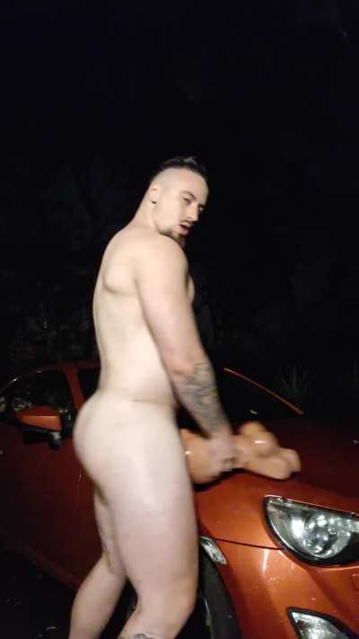 I didn't really care that it was raining, I wanted to fuck my toy outside so badly. I've been absolutely uncontrollably horny lately, where should I fuck it next? Peep the precum at the end!
