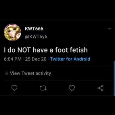 2hu related becuz feet