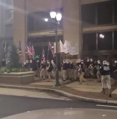 Modern day "klan" walking down the streets of Philly. July 3rd, 2021