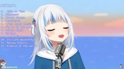 Gawr Gura sings Dame da ne (Baka Mitai)
