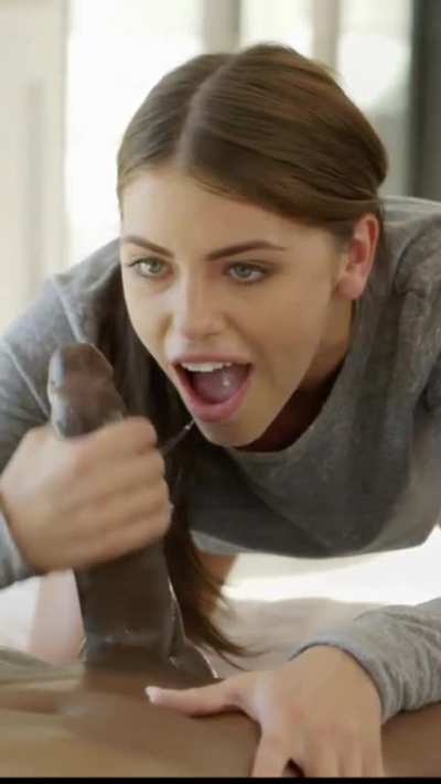 Adriana trying to deepthroat a BBC
