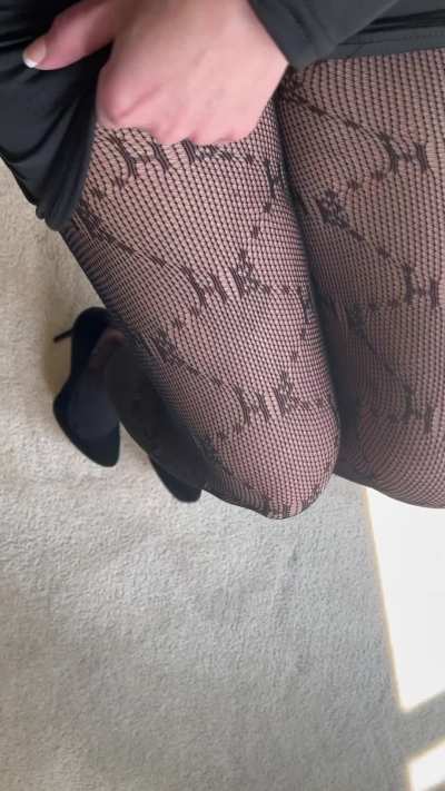 HB monogram fishnets