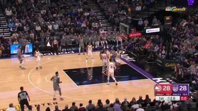 [Highlight] De’Aaron Fox loses the shoe, finishes regardless