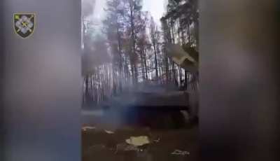 In the eastern direction, soldiers of the 48th Engineering Brigade use the UR-77 "Meteorit" mine clearing vehicle against Russian position (Published on 16/March/2024)