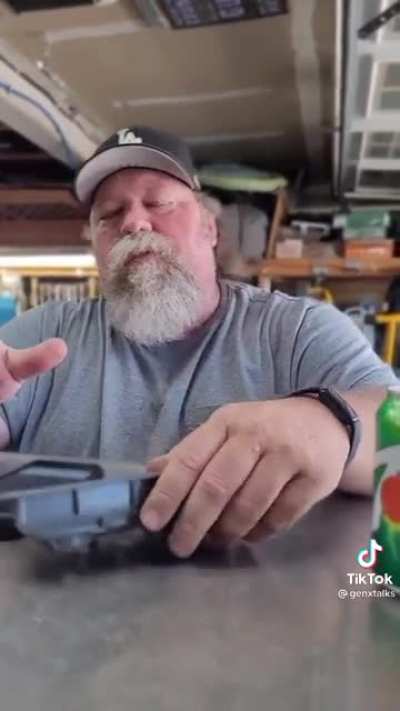 The father is not amused